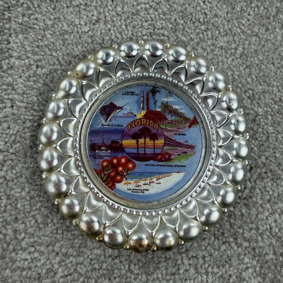 Other - Vintage Collector's Ashtray Of The State Of Florida Pearlesce‎ Popular Landmarks